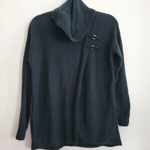 Ellen Tracy Modern 100% Merino wool Sweater Teal Women size S